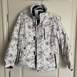 Arctic Queen White and Black Splatter Ski Jacket